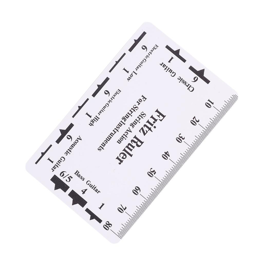 String Action Gauge Ruler Guitar Bass Plastic Luthier Height Measuring Set Up Tool