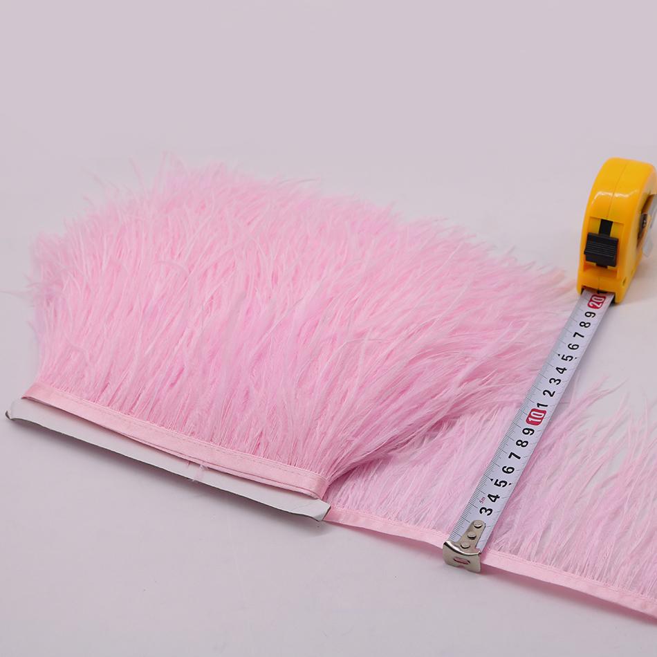 Перо 1 метр Цветные Натуральные Страусиные Перья Бахрома Отделка 8-10 см 10-15 см Лента Перья для Волос для Одежды Свадебный Декор Швейная Отделка