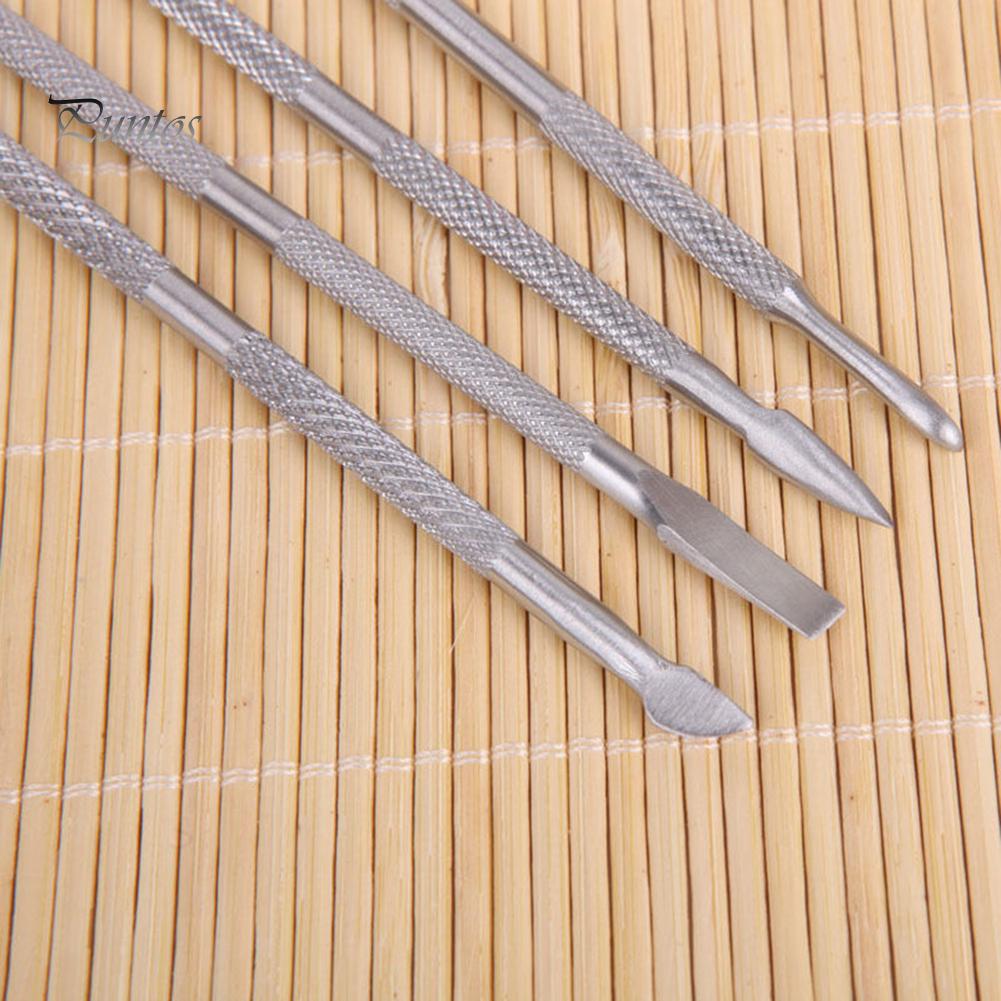 Puntos 4 шт. прочный инструмент для удаления кутикулы из нержавеющей стали для маникюра и педикюра