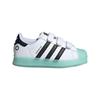 adidas Светодиодные фонари Superstar CF C - белые полувспышки Aqua Kids кроссовки Cloud-White Core-Black IG7004