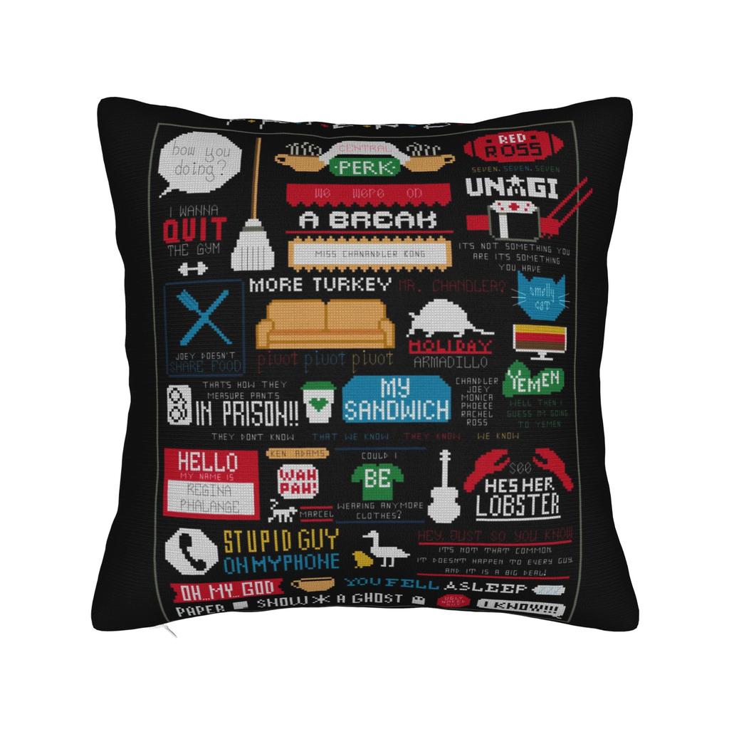 Friends Tv Show Pillowcase Soft Fabric Cushion Cover Decoration Throw Pillow Case Cover Seat Dropshipping 40*40Cm