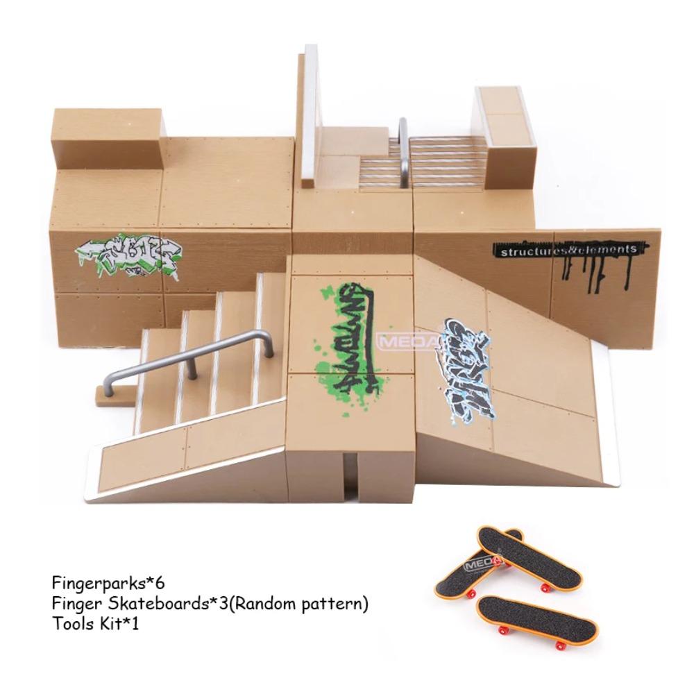 Набор ramps для DIY фингерборда, дека, мини-скейтпарк, мини-трюковой фингерборд, тренировка для детей, подарки