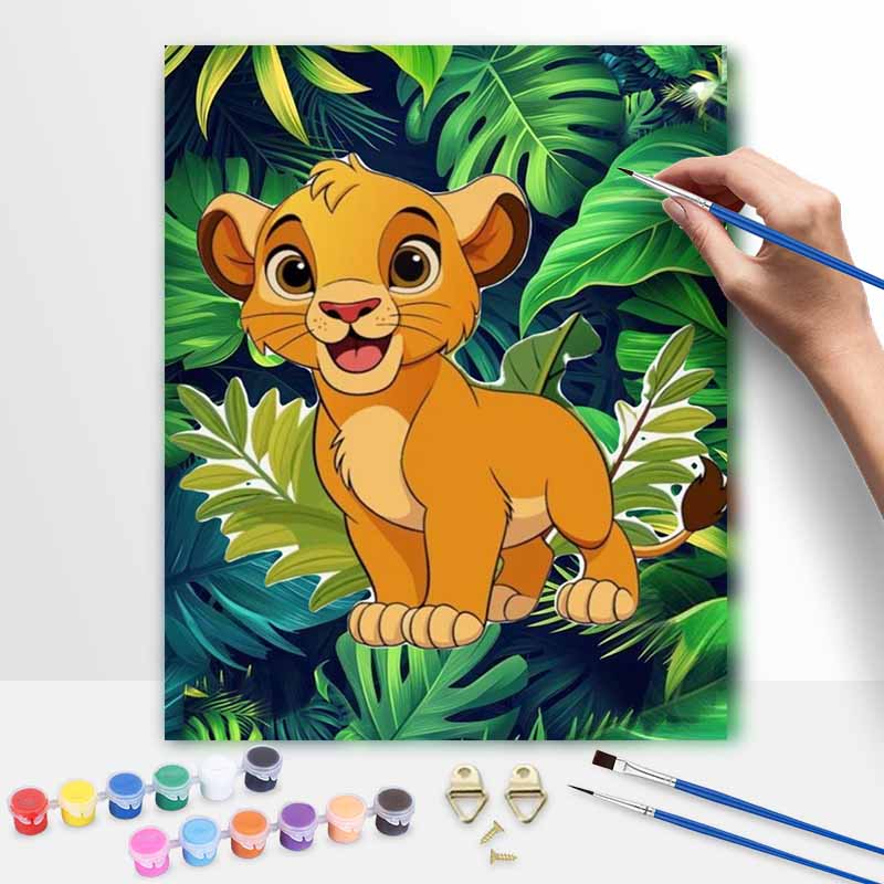Disney Oil Painting Painting Art Lion King Simba Hobby Cultivating Gifts Home Decoration