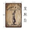 Vintage Easter Bunny Metal Sign - "Rabbit & Co. Farms & Feed" | Rustic Iron Wall Art for Outdoor, Garden Decor