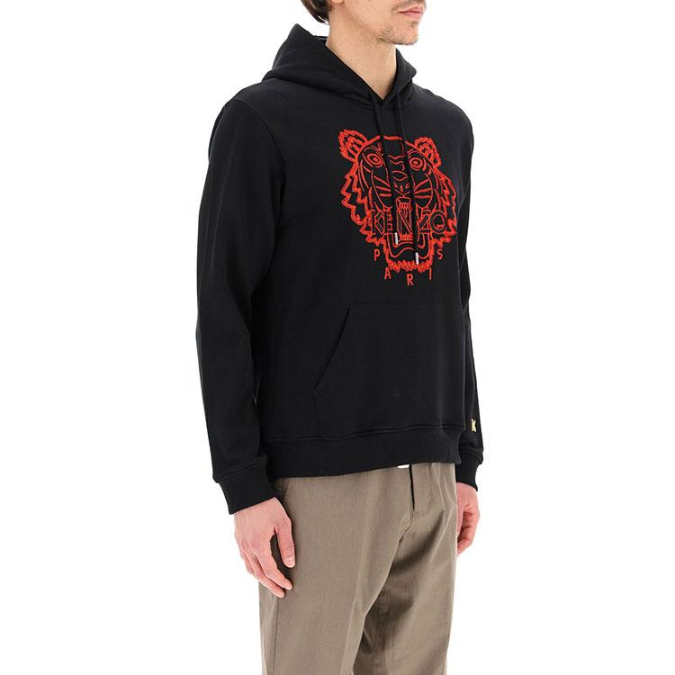 Kenzo Толстовки Мужские Черные С Капюшоном (Несъемный) Умеренный FB55SW3304MM-99