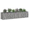 Gabion Raised Bed 2 pcs Silver 260 x 60 x 55 cm
