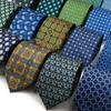 Silk Ties ,Soft, Fashion 7.5cm, Geometric Pattern, Necktie For Men, Wedding, Business, Meeting Suit, Gravata