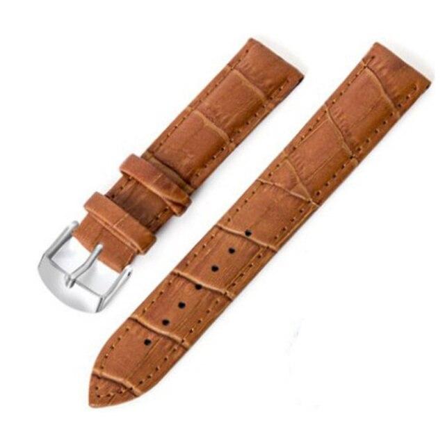 Ремешок для часов из натуральной кожи 12 мм-22 мм, ремешки для наручных часов, ремешки для часов, высокое качество, черный, белый, красный, коричневый