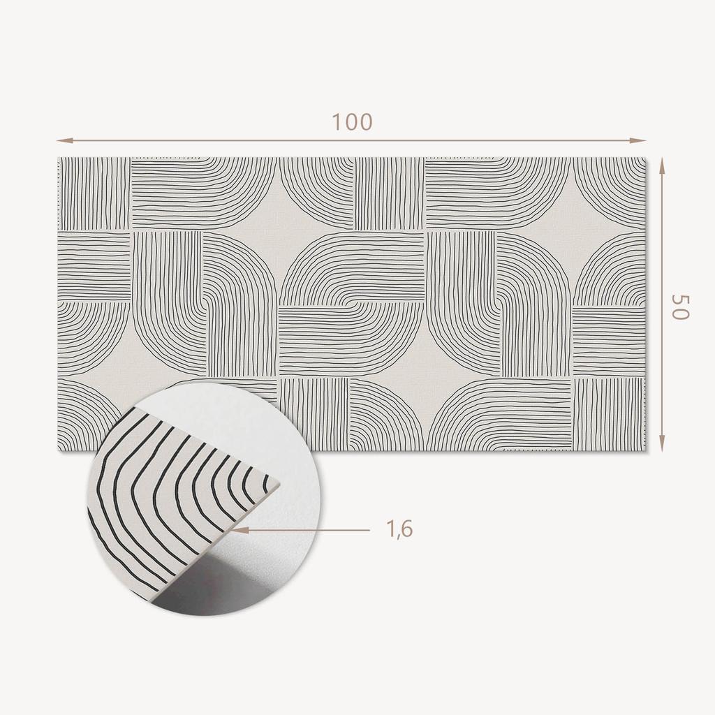 Winylowy Panel Ozdobny Z Grafiką Do Kuchni Lub Łazienki 100X50 Cm Geometryczne Linie W Układzie