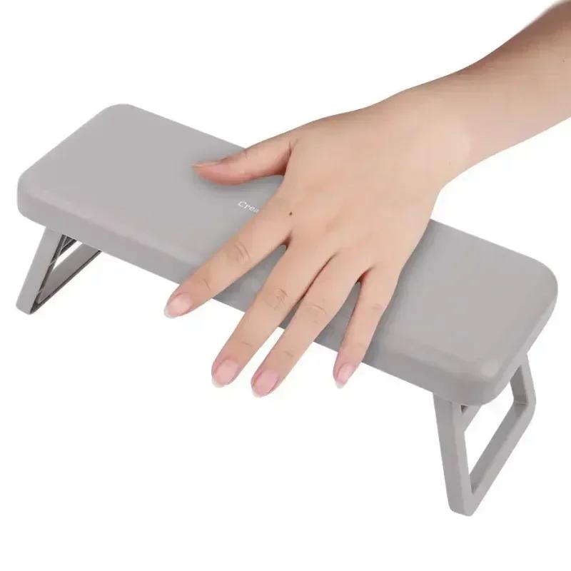 Folding Nail Hand Manicure Rest Arm Stand Pillow Cushion Holder Table Desk Armrest Sponge Support Mat Polish Tool Practice Salon