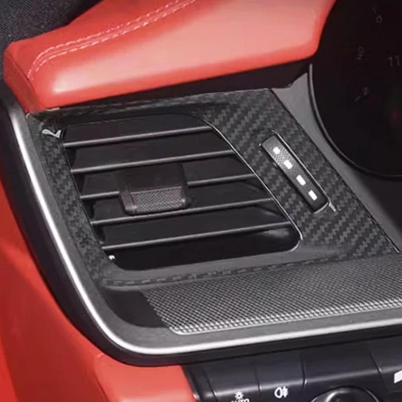 For Porsche 911 992 2019-2026 Real Carbon Fiber Car Side Air Outlet Cover Decorative Car Interior Accessories