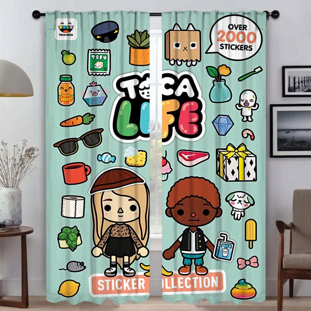 Tocas Life World Элегантные шторы для комнаты, затемняющие шторы для камеры, разделительные шторы для домашнего интерьера, 2 шт., гостиная, ребенок