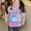 Backpack Children Girls With Shiny Shell Mermaid Tail For Use Kindergarten