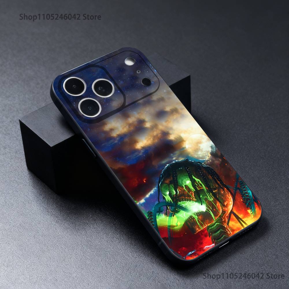 C-Cactus J-Jack Трэвис Скотт Черный Мягкий Чехол для Телефона Для iPhone 17,16,15,14,13,12,11,Pro,Max,Plus