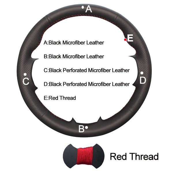 Black Beige Gray Car Auto Steering-Wheel Cover Wrap Hand Sewing For Subaru WRX (STI) 2015- Levorg 2015 2016 -