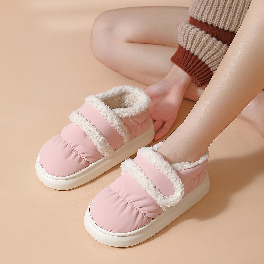 Cotton Slippers Women's Autumn and Winter Snow Boots Couple Indoor Home Home Home Non-slip Men's Warm Thick-soled Slippers