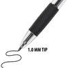 Inc. ClipClicks Retractable Ballpoint Pens - Bulk 1.0-mm Medium-Point Pen Set With Comfort Grip for School, Office, Writing, and Journaling, 50