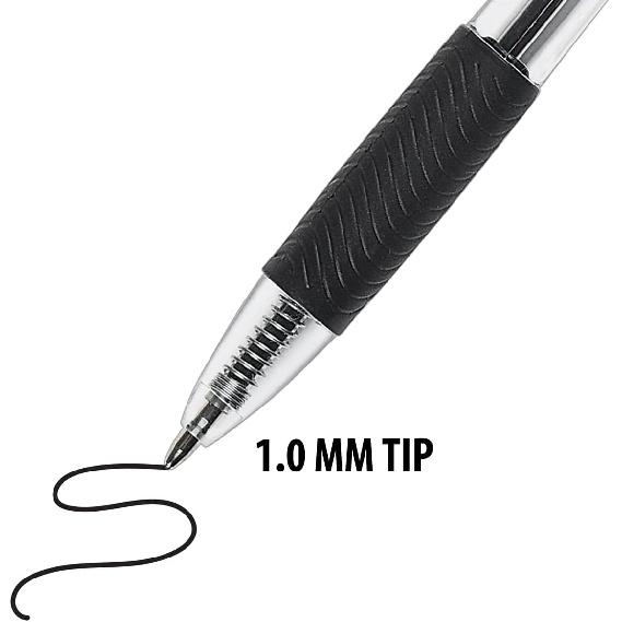 Inc. ClipClicks Retractable Ballpoint Pens - Bulk 1.0-mm Medium-Point Pen Set With Comfort Grip for School, Office, Writing, and Journaling, 50