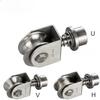 304 Stainless Steel Rotating Universal Groove Wheel Spring Shock Absorption Courtyard Mobile Gate Rail Wheel U/V/H Slot Pulley
