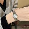 Luxurious And Classic Oval-Shaped, Minimalist, High-End Quartz Watch With A Steel Strap, Perfect For Stylish Female Students.