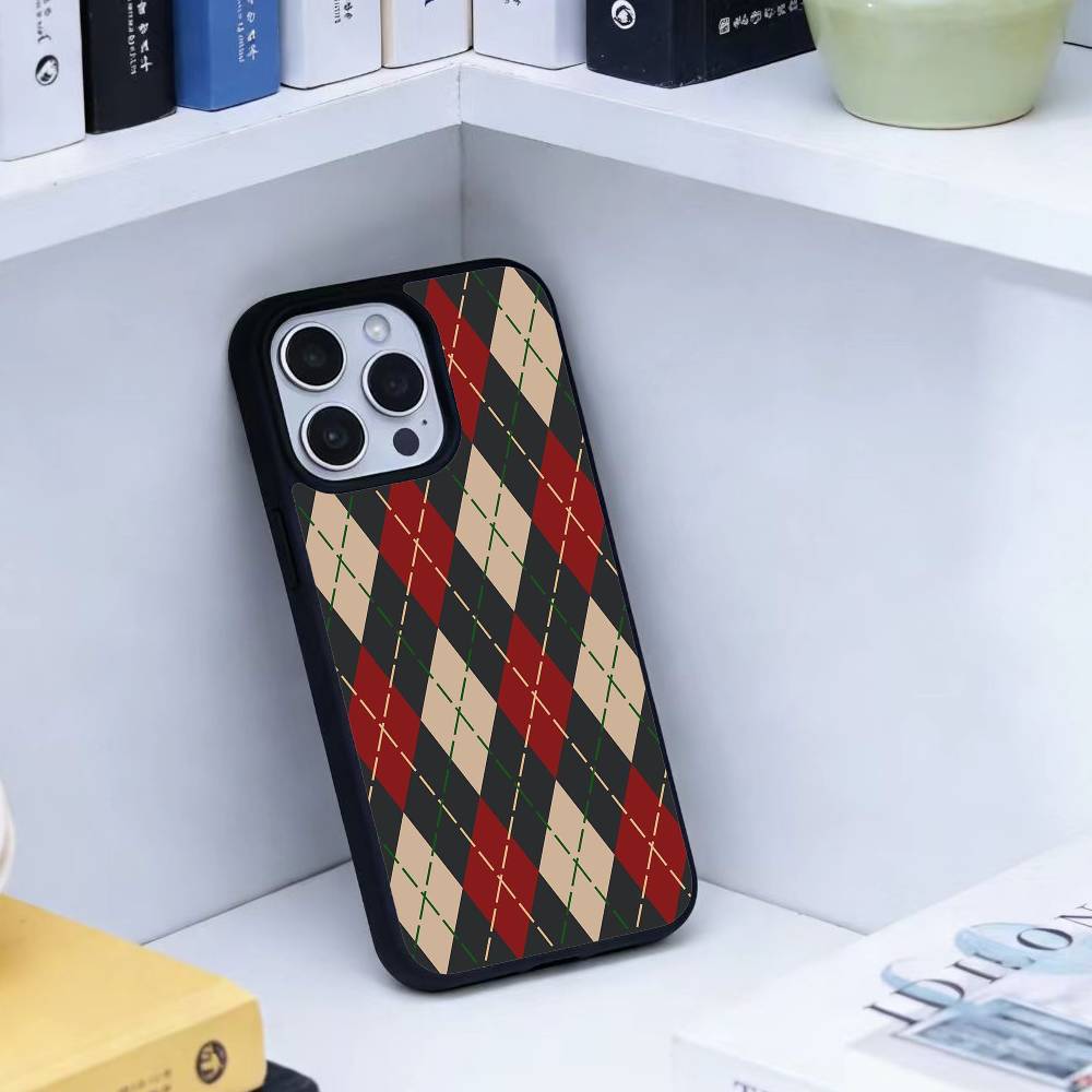Бордовый с белой полоской Чехол для телефона Для iPhone 17, 16, 15, 14, 13 Plus, Pro Max Магнитный Для Magsafe Беспроводная зарядка