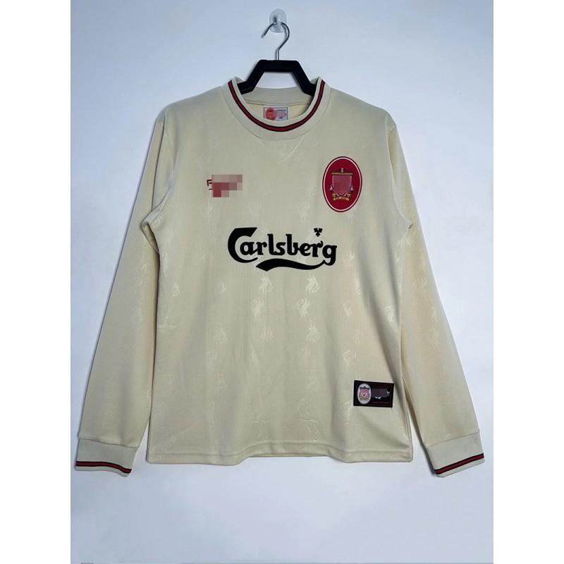 Liverpool Retro Football Jersey 1995-96 Home Long Sleeve 8 Gerrard Torres Owen Soccer Shirt Men Women