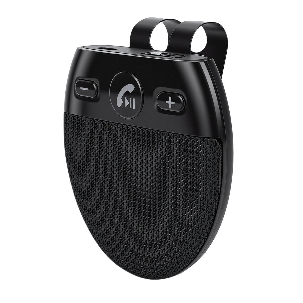 Автомобильный Bluetooth-комплект громкой связи Голосовые подсказки Беспроводная hands-free гарнитура для разговоров по телефону с зажимом на козырек