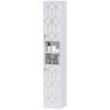Tall Bathroom Storage Cabinet with Doors, Slim Bathroom Storage Unit with Adjustable Shelves, Freestanding Bathroom Storage Unit, White