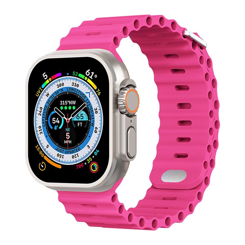 Морской ремешок для Apple Watch Ultra 3 2 Ремешок 49 мм Серия 45 мм 41 мм 46 мм 42 мм 40 44 мм Силиконовый ремешок для часов iWatch 11 10 9 8 7 6 5 SE2
