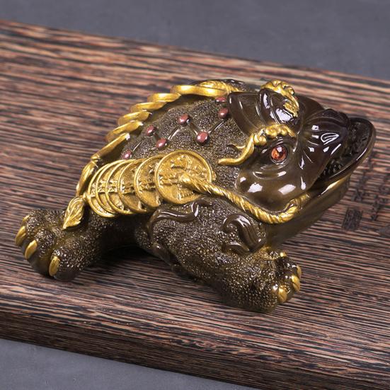 Жабий чай домашнее животное меняющее цвет смоляное украшение привлечение богатства кунг-фу чай