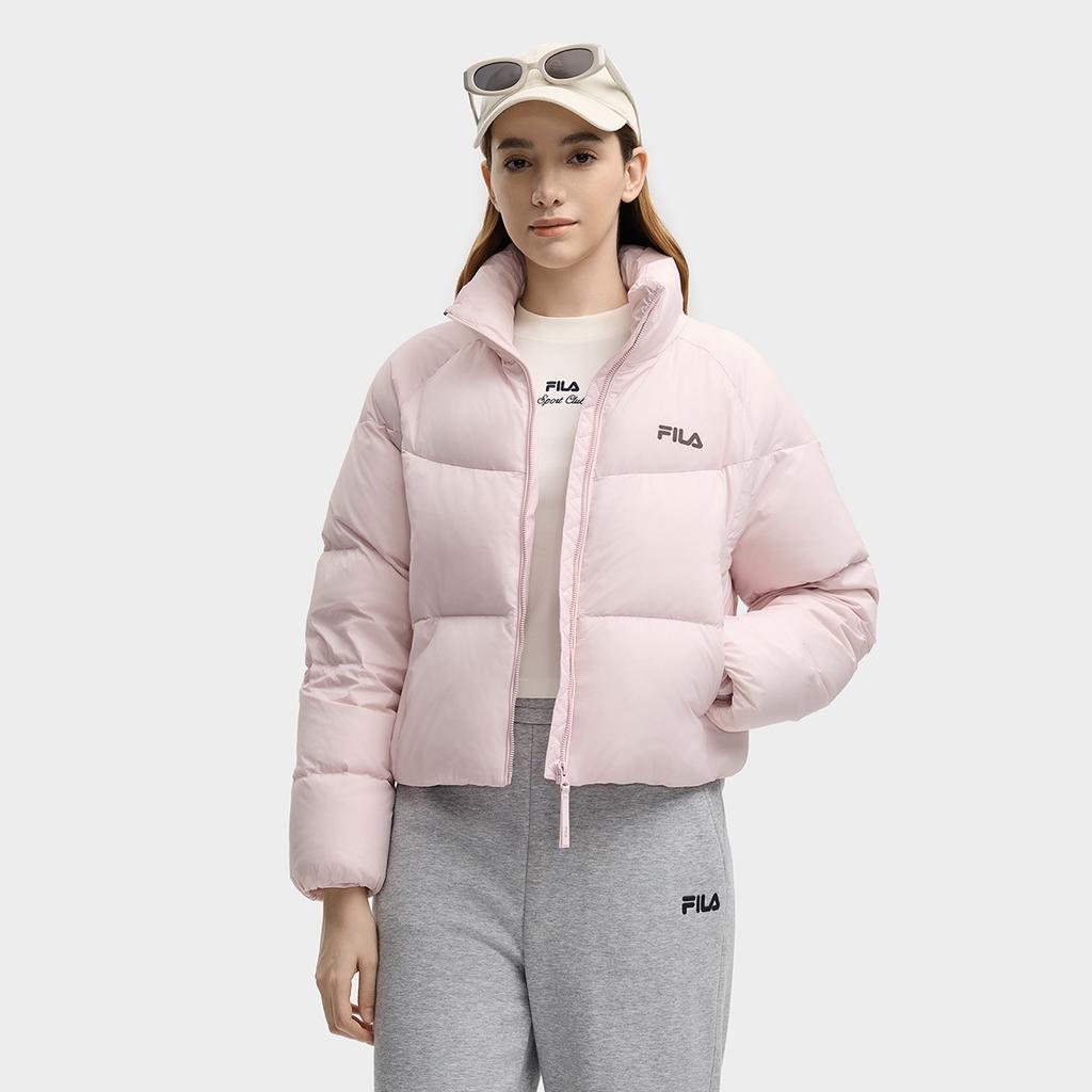 Fila Оригинальная модная спортивная куртка с теплым утиным пухом, со стойкой, женские куртки F51W549902F-PK