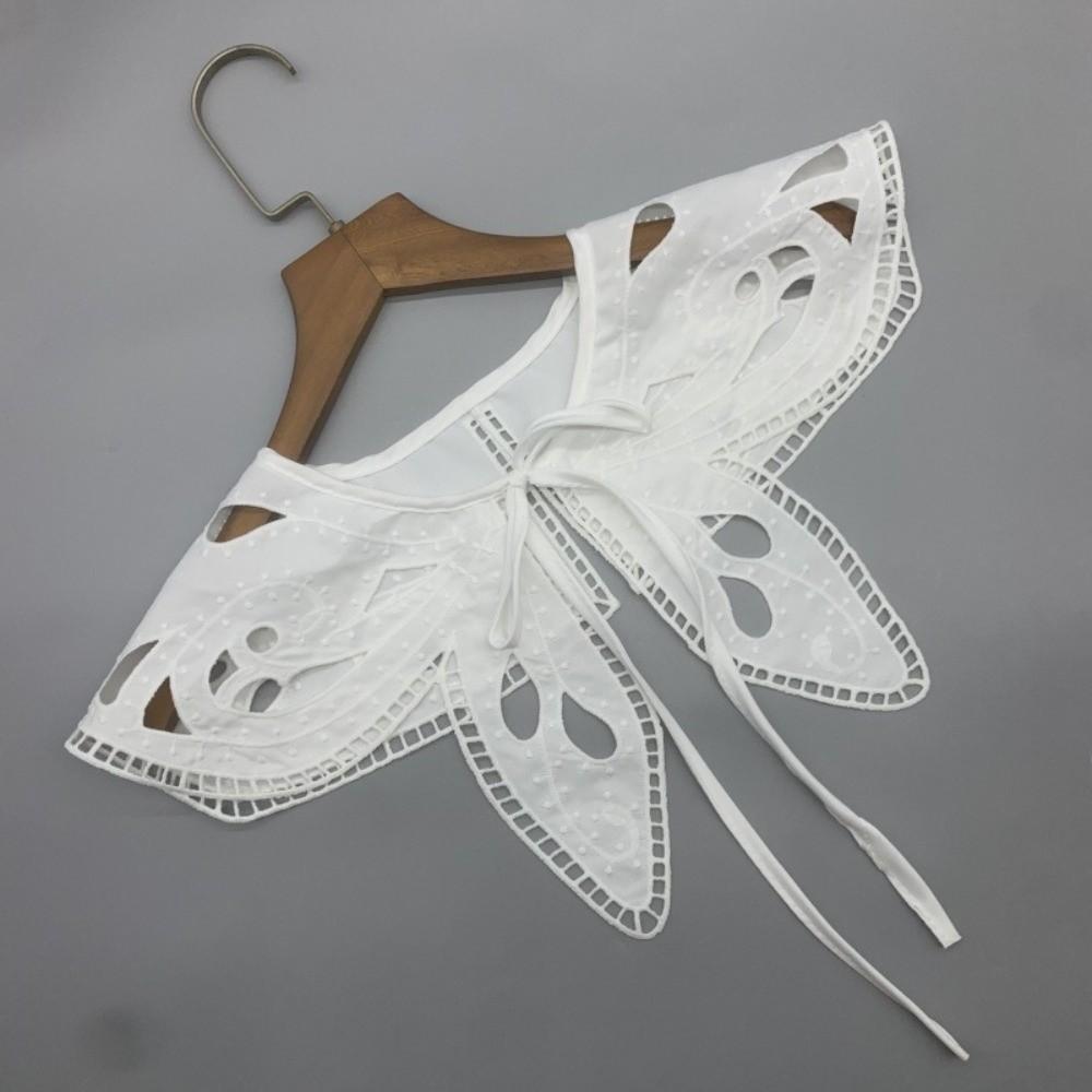 Detachable Embroidered Lace Fake Collar Polyester Decorative Fake Collar New Floral Collar Dresses