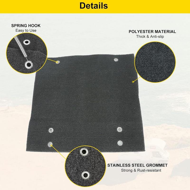 Чехлы для лестниц для автофургонов, защитная пленка для ступеней, защитный ковер для лестниц, защита ступеней с пружинными крючками, аксессуары для ступеней для автофургонов, прочные коврики для лестниц