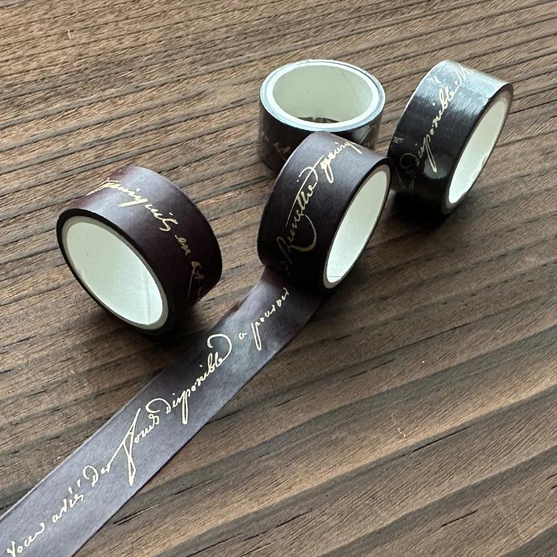 Ретро Ваcи Лента Серия с Золотой Фольгой Узор Искусство DIY Ручной Аккаунт Коллаж Подарочная Декорация Студенческие Канцтовары Крафт Лента