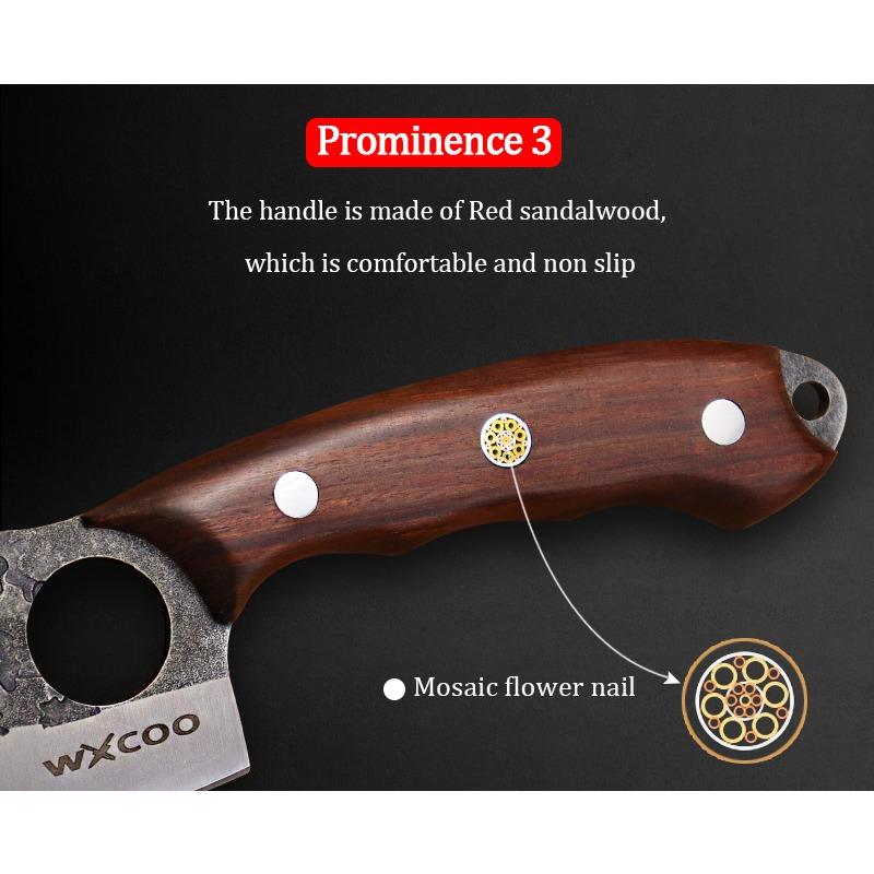 2pcs Sharp Beef Knives Hand-forged Stainless Steel Boning Slaughtering Knife Household Peeling Fruit Knife