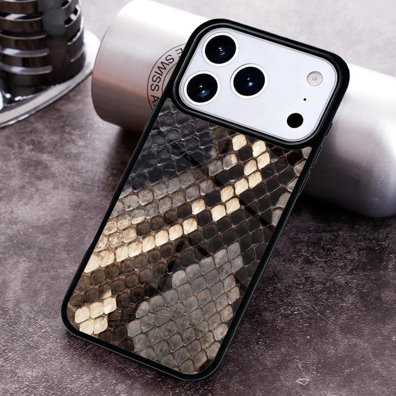 Чехол для телефона с принтом под змеиную кожу Для iPhone 17,16e,15,14,13,12,11,Mini,Pro,MAX мягкий силиконовый чехол