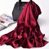 100% Natural Silk Scarf Women Neckerchief Luxury Foulard Femme Shawls Wraps Plain Satin Scarf Pure Silk Long Scarves 175x55cm