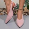 Ladies Shoes 2025 Slip-on Women's High Heels Shallow Office and Career Summer Plus Size Best Seller Closed Toe Sandals