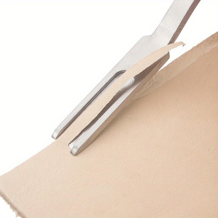 1PC Wood Handle French Style Leather Craft Leather Edge Beveler Leather Cutting Skiving Trimming Tool Leather Craft Tool