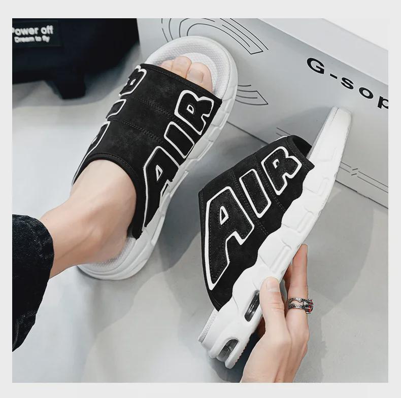 Мужские модные уличные спортивные тапочки большого размера в корейском стиле