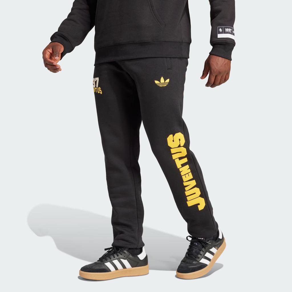 adidas Оригинальные облегающие спортивные брюки с манжетами Juventus VRCT с логотипом, мужские плавки, цвет черный, ярко-золотой JF2569