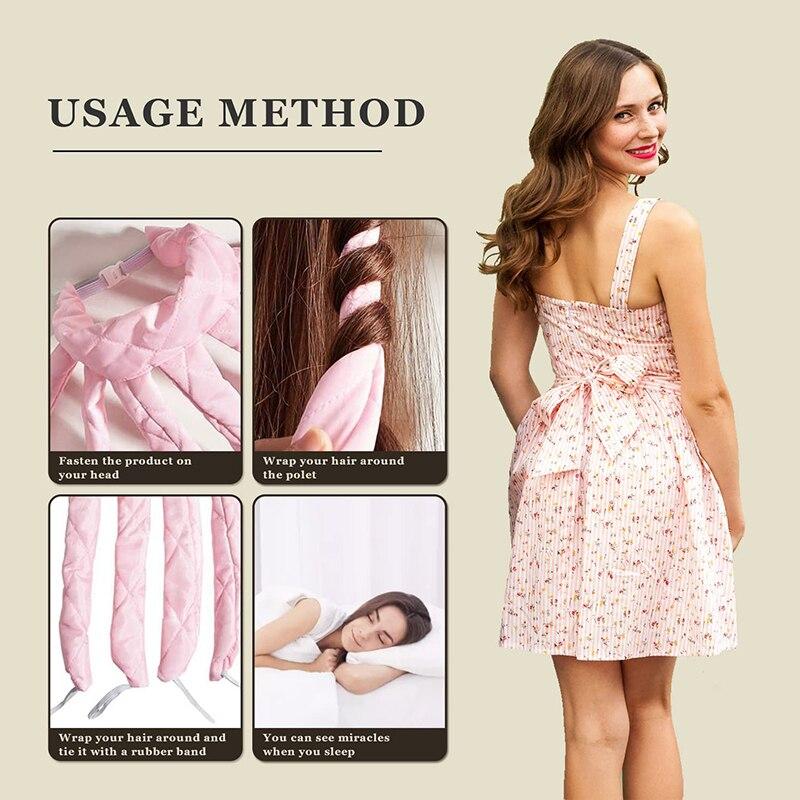 Безнагревательные щипцы для завивки волос, повязки для завивки волос, спящие кудри, шелковая лента, бигуди, ролики для вьющихся волос, аксессуары для укладки