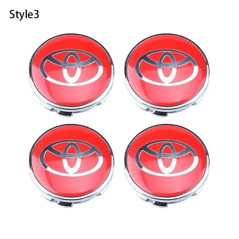 4 шт. 60 мм Колпачок ступицы колеса автомобиля Значок Для Toyota C-hr Prado Rav4 Yaris Hilux Prius Avensis Corolla Camry Аксессуары