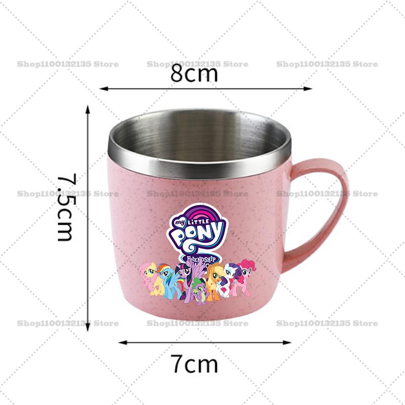 My Little Pony Бутылка для воды Кавайные стальные кружки Ручка Кофейная кружка для молока Чай Напитки Дом Офис Подарок женщины для Дети Дружелюбный Развлекательный Веселый Игра