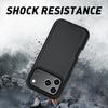 For iPhone 17 Pro Max Rugged Case PC + TPU Cell Phone Cover with Back Clip Kickstand