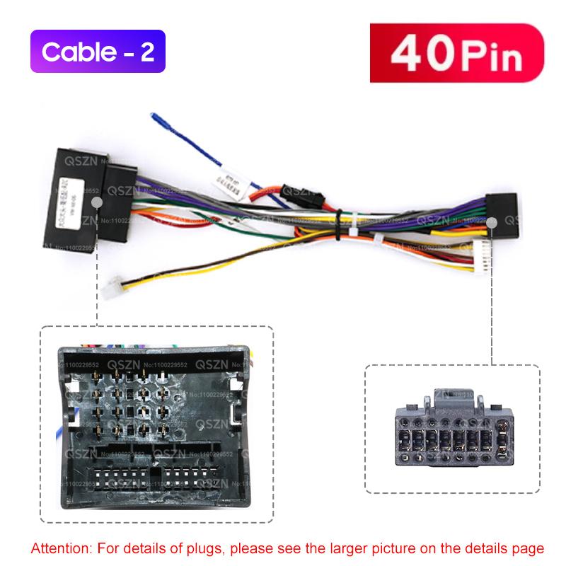 Android Car Radio Canbus Cable For Volkswagen Golf 5 6 Polo Passat Tiguan Jetta Touran Skoda 40/52Pin Wired Harness G-VW-RZ-58 Radio Accessories 4