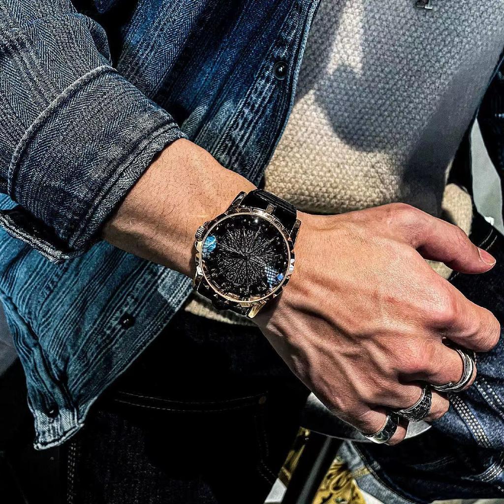 Luxurious and Elegant Men's Watch, Twelve Knights of the Round Table Watch, Wormhole Concept Non-Mechanical Watch for Men, Niche Brand