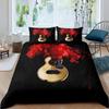 Electric Guitar King Queen Duvet Cover Stringed Instrument Bedding Set Musical Note Quilt Cover Hippie Polyester Comforter Cover