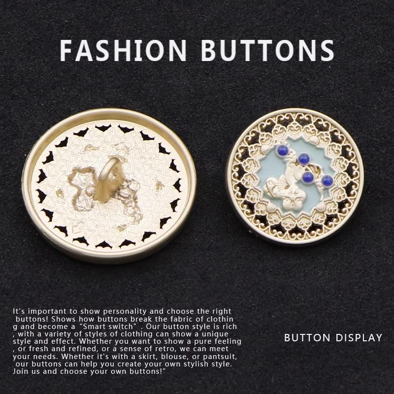 10 шт. Пуговицы для пальто, Национальный стиль, Высококачественные изысканные полые пуговицы ручной работы, Металлические пуговицы для пальто в новом китайском стиле, Пуговицы для одежды