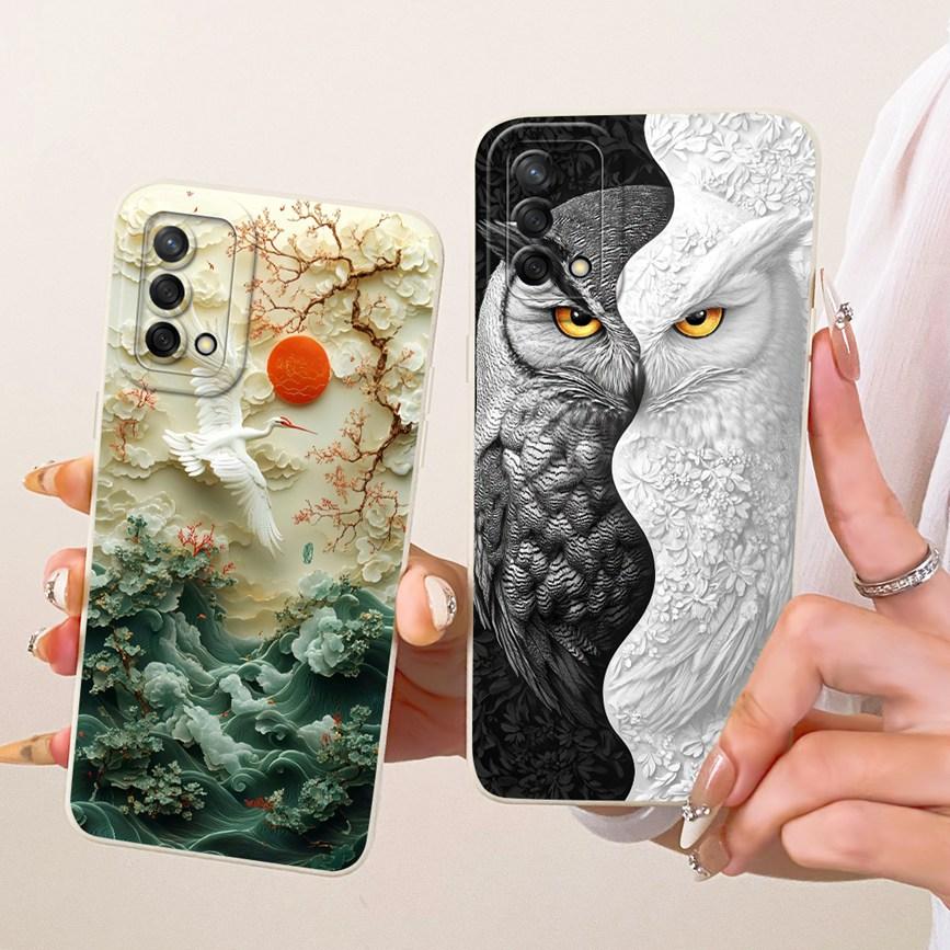 Case For OPPO A74 4G Cover A95 4G CPH2365 Lovely Cartoons Painting Soft Back Cases For OPPO F19 F 19 s Phone Len Proective Capa